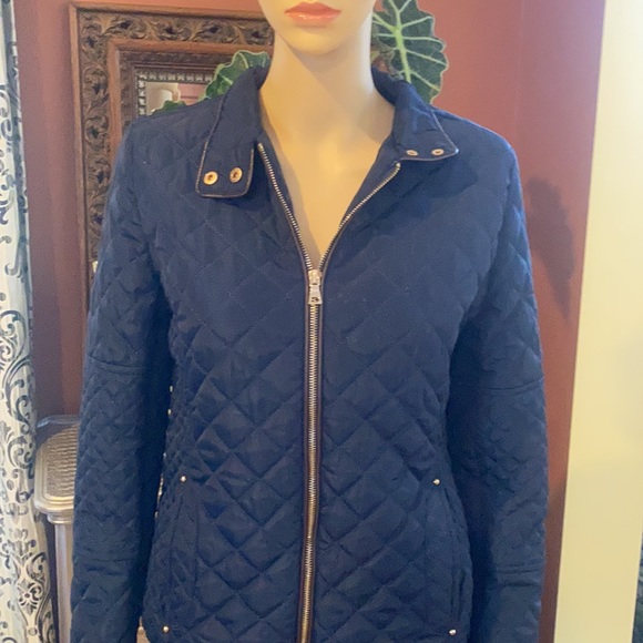 Angeleno navy blue quilted lightweight jacket sm - Picture 6 of 7